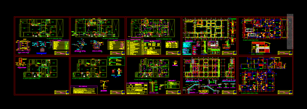 Housing Bifamiliar DWG Plan for AutoCAD