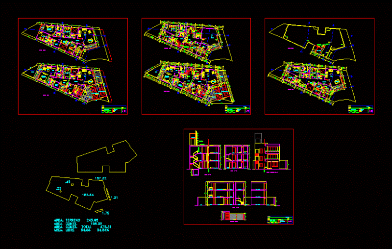 Housing Bifamiliar DWG Plan for AutoCAD