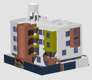 Housing Biulding 3D DWG Model for AutoCAD