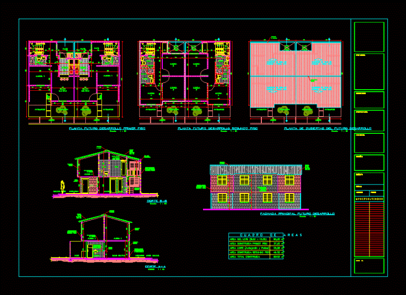 Housing Brick Socilal Interest DWG Plan for AutoCAD