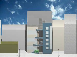Housing Building DWG Block for AutoCAD