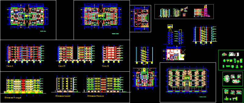 Housing Building DWG Block for AutoCAD