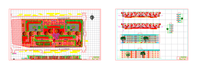 Housing Complex DWG Block for AutoCAD