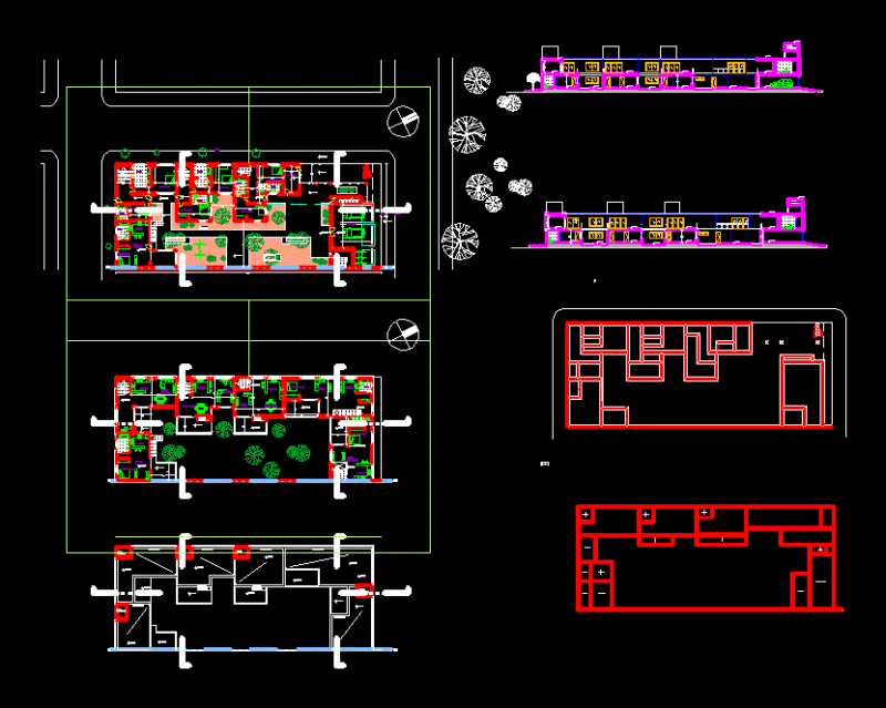 Housing Complex DWG Block for AutoCAD