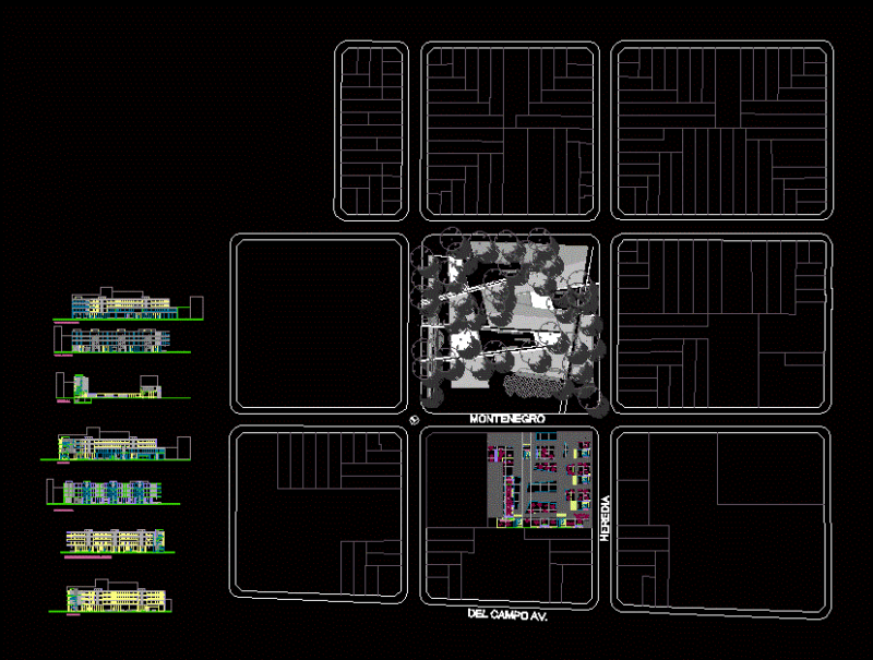 Housing Complex DWG Block for AutoCAD