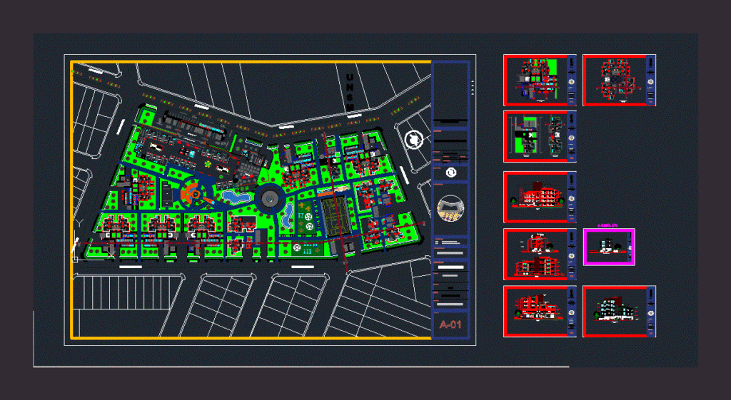 Housing Complex DWG Full Project for AutoCAD
