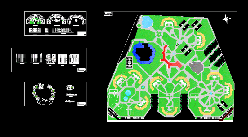 Housing Complex DWG Plan for AutoCAD