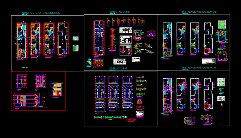 Housing DWG Block for AutoCAD