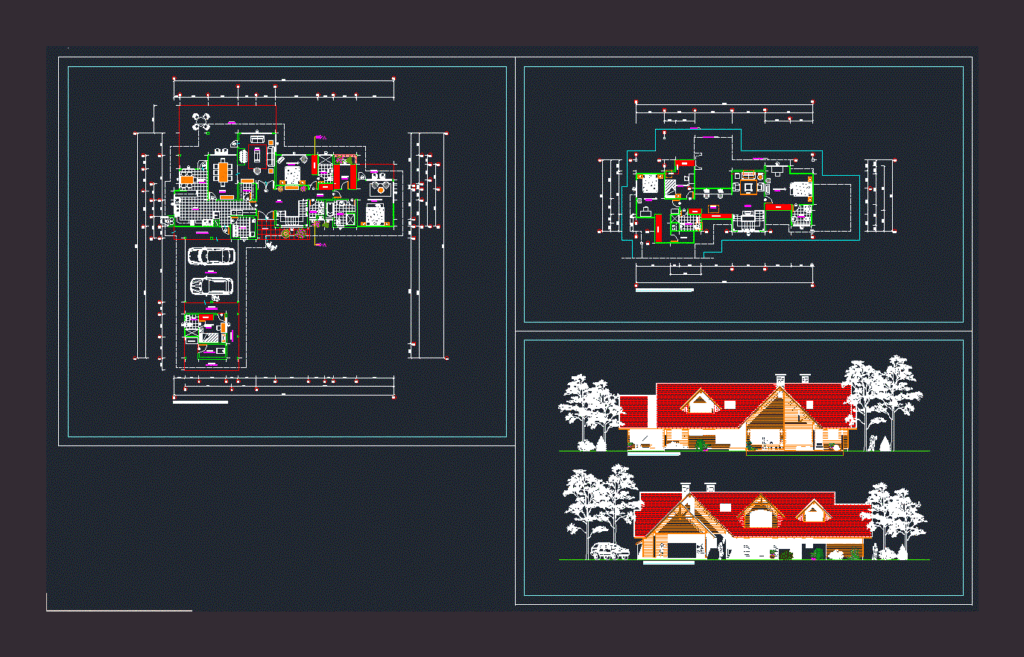 Housing DWG Block for AutoCAD