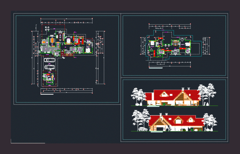 Housing DWG Block for AutoCAD