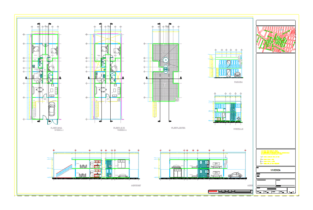 Housing DWG Block for AutoCAD