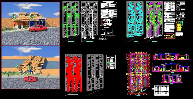 Housing DWG Block for AutoCAD