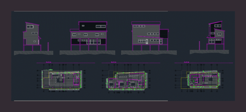 Housing DWG Block for AutoCAD