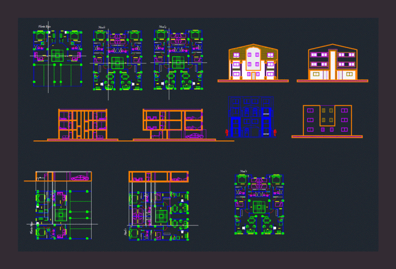 Housing DWG Block for AutoCAD