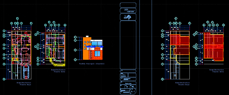 Housing DWG Block for AutoCAD