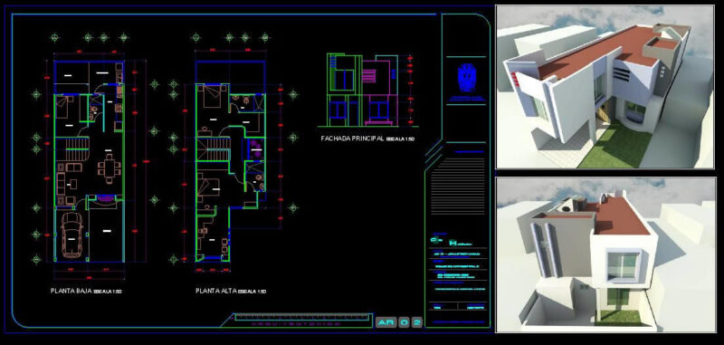 Housing DWG Block for AutoCAD