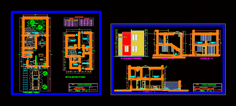 Housing DWG Elevation for AutoCAD