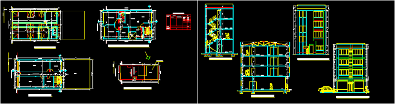 Housing DWG Elevation for AutoCAD