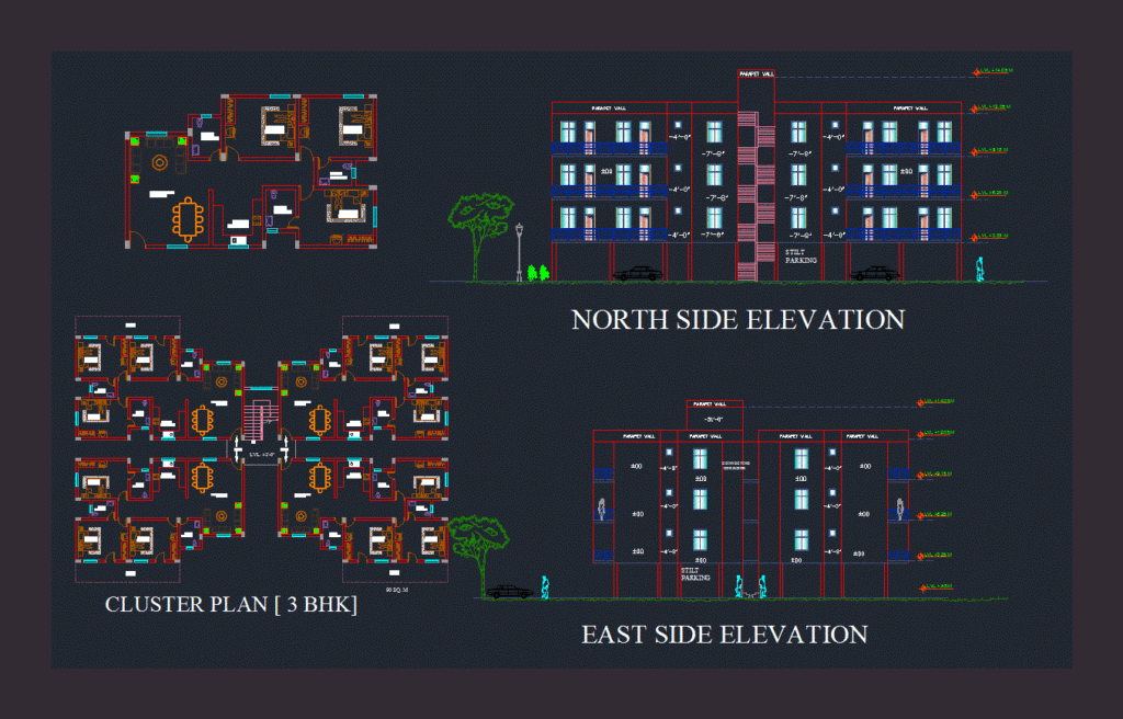 Housing DWG Plan for AutoCAD