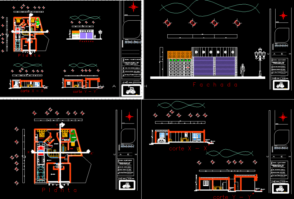 Housing DWG Section for AutoCAD