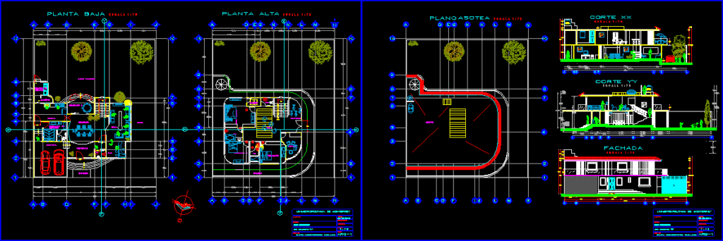 Housing DWG Section for AutoCAD