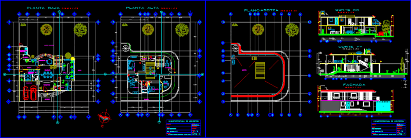 Housing DWG Section for AutoCAD