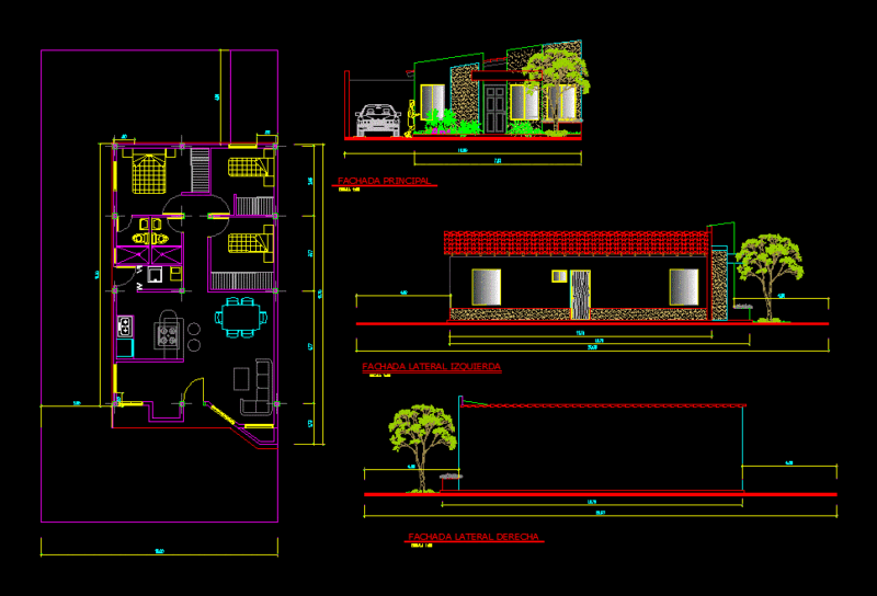 Housing DWG Section for AutoCAD