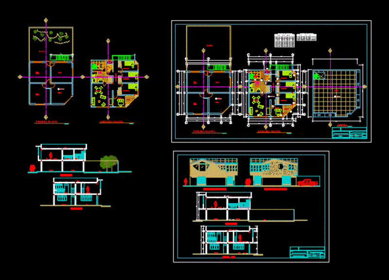 Housing DWG Section for AutoCAD
