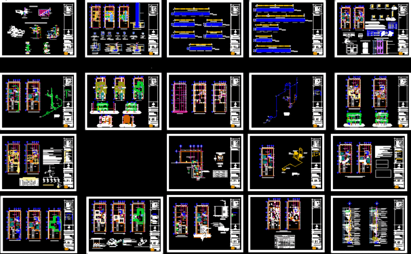 Housing DWG Section for AutoCAD