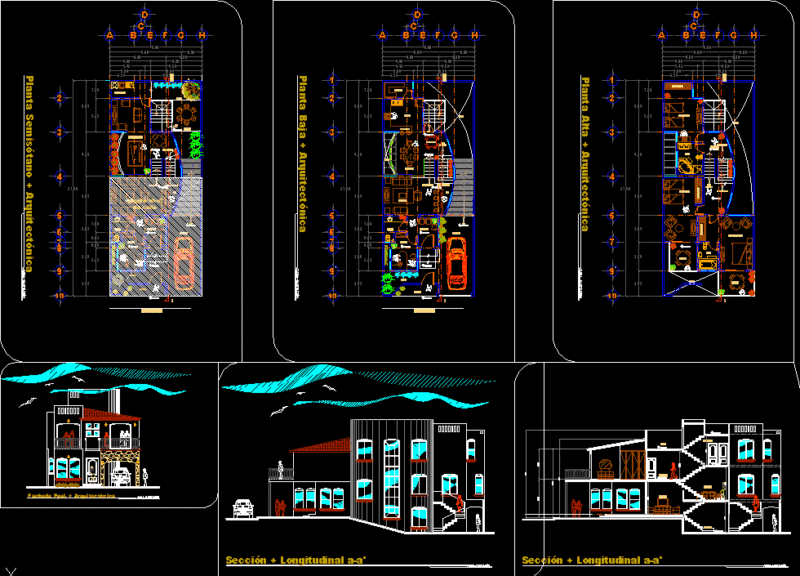 Housing DWG Section for AutoCAD