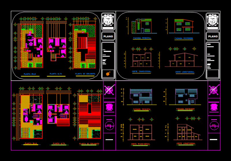 Housing DWG Section for AutoCAD