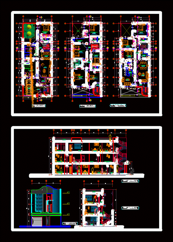 Housing DWG Section for AutoCAD