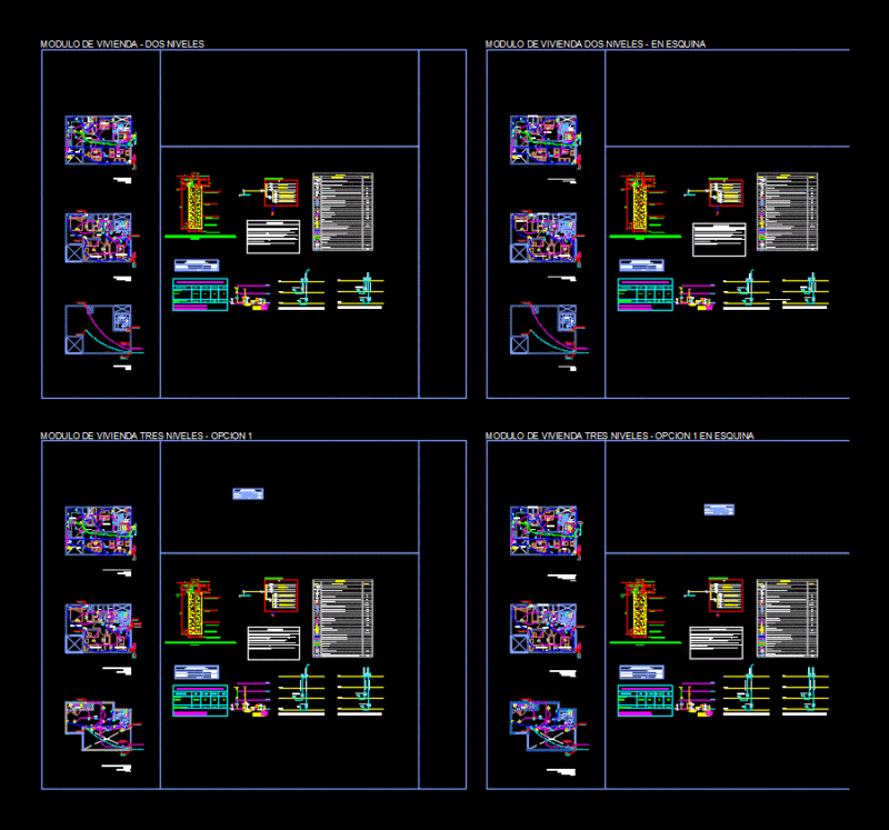 Housing DWG Section for AutoCAD