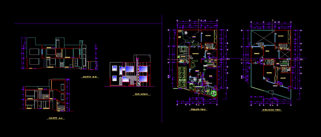 Housing DWG Section for AutoCAD