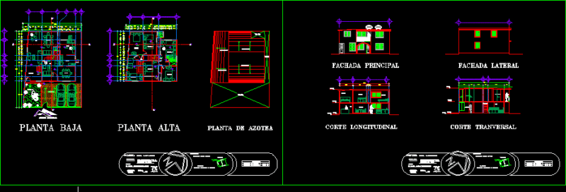 Housing DWG Section for AutoCAD