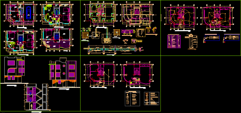 Housing DWG Section for AutoCAD