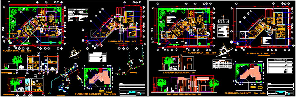 Housing DWG Section for AutoCAD