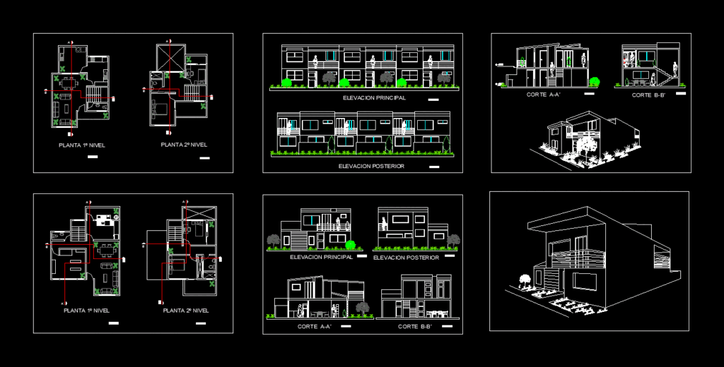 Housing DWG Section for AutoCAD