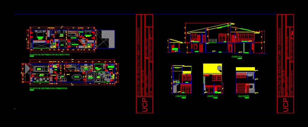 Housing DWG Section for AutoCAD