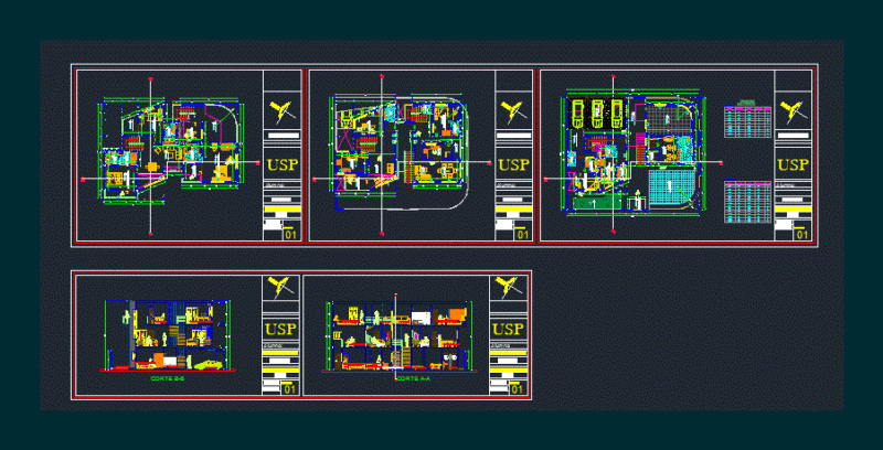 Housing DWG Section for AutoCAD