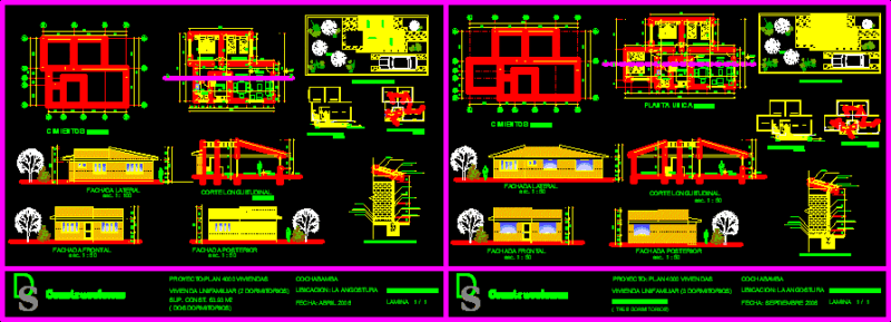 Housing DWG Section for AutoCAD