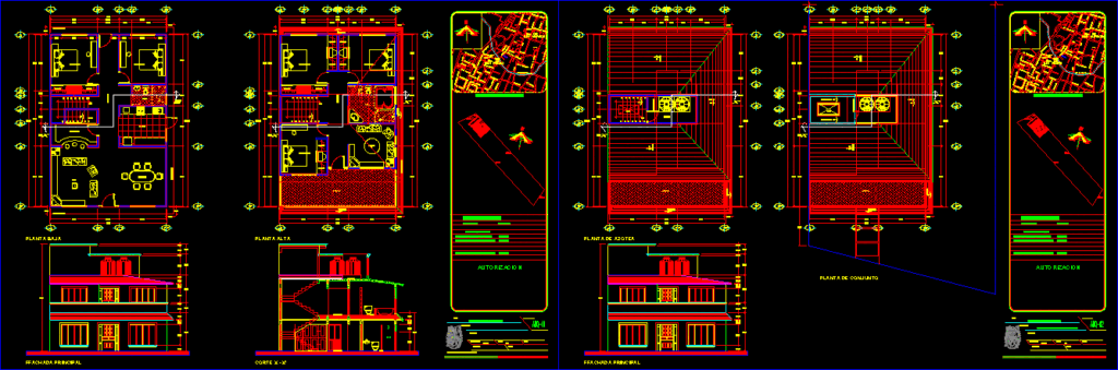 Housing DWG Section for AutoCAD