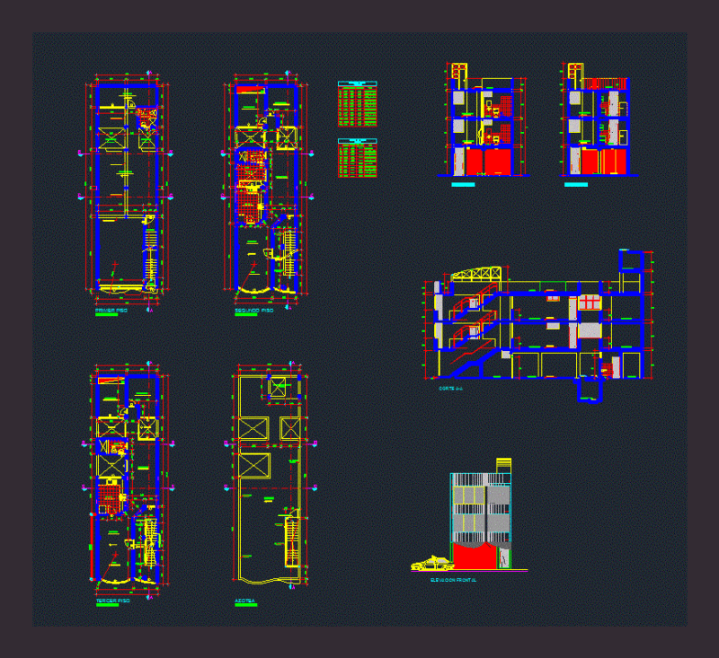 Housing DWG Section for AutoCAD