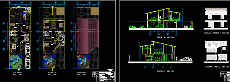 Housing DWG Section for AutoCAD