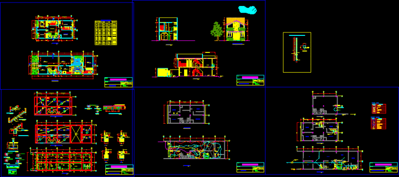 Housing DWG Section for AutoCAD