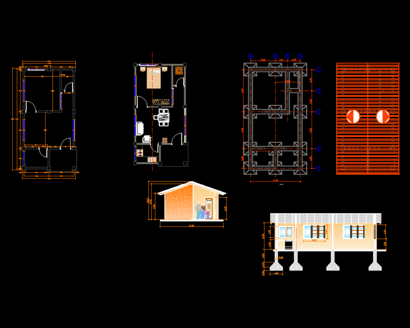 Housing Ecological DWG Detail for AutoCAD