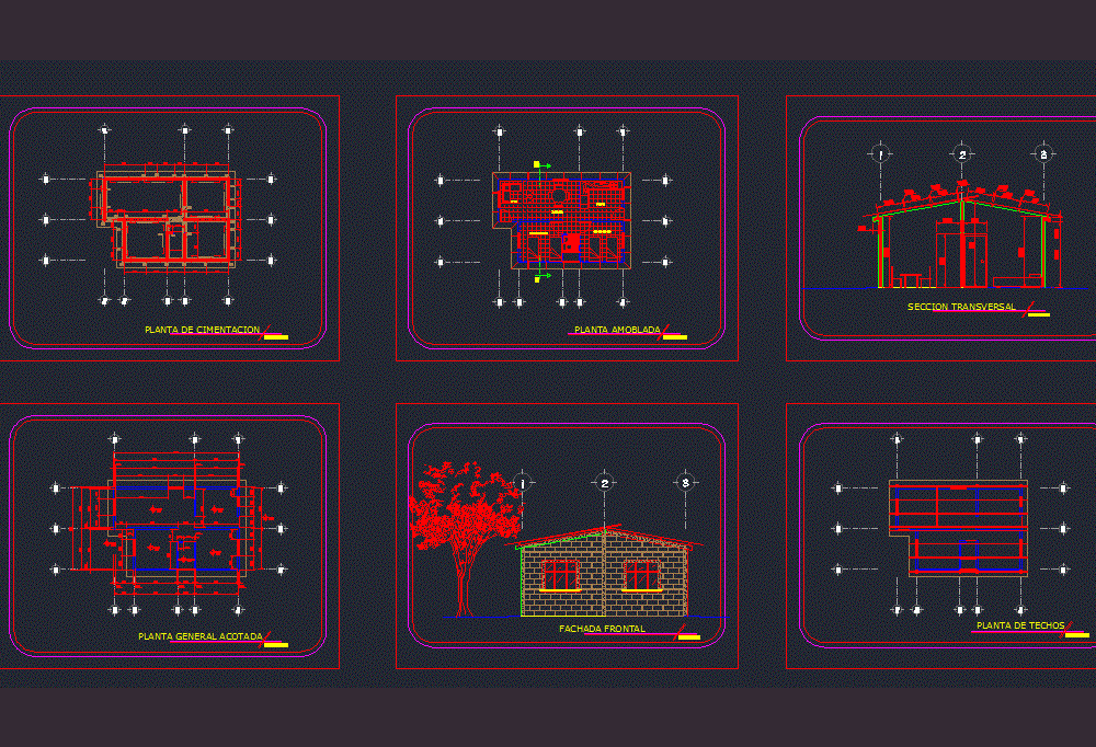 Housing EcononÓMica DWG Block for AutoCAD • Designs CAD