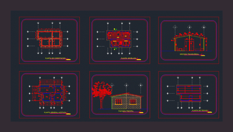 Housing EcononÓMica DWG Block for AutoCAD