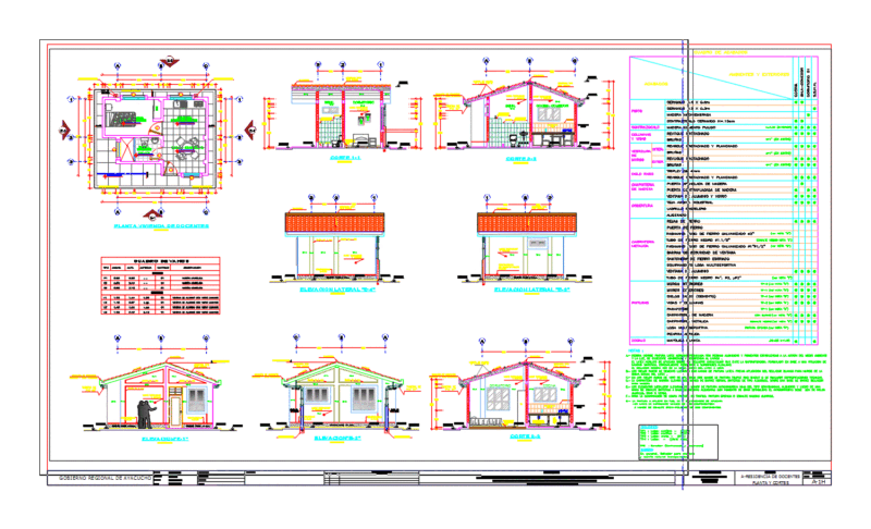 Housing For Teachers DWG Elevation for AutoCAD