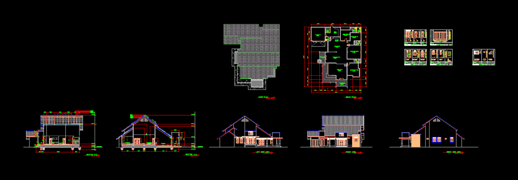 Housing Gable DWG Section for AutoCAD